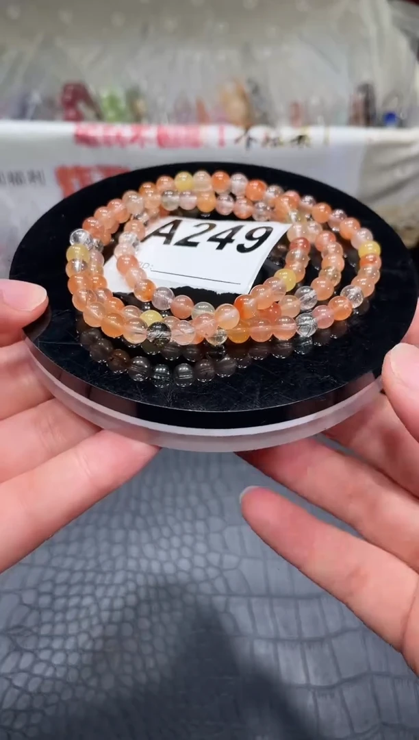 未镶嵌手链水晶A249 彩兔毛 5+ 多圈
