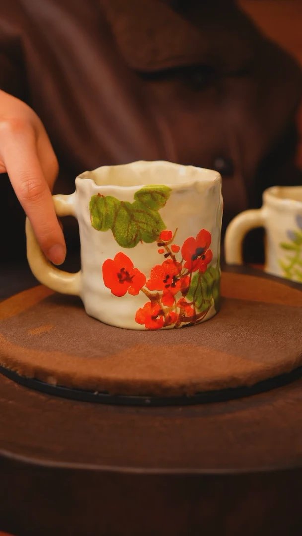 【闪购商品】瓷片景德镇手绘瓷器高温釉下彩---