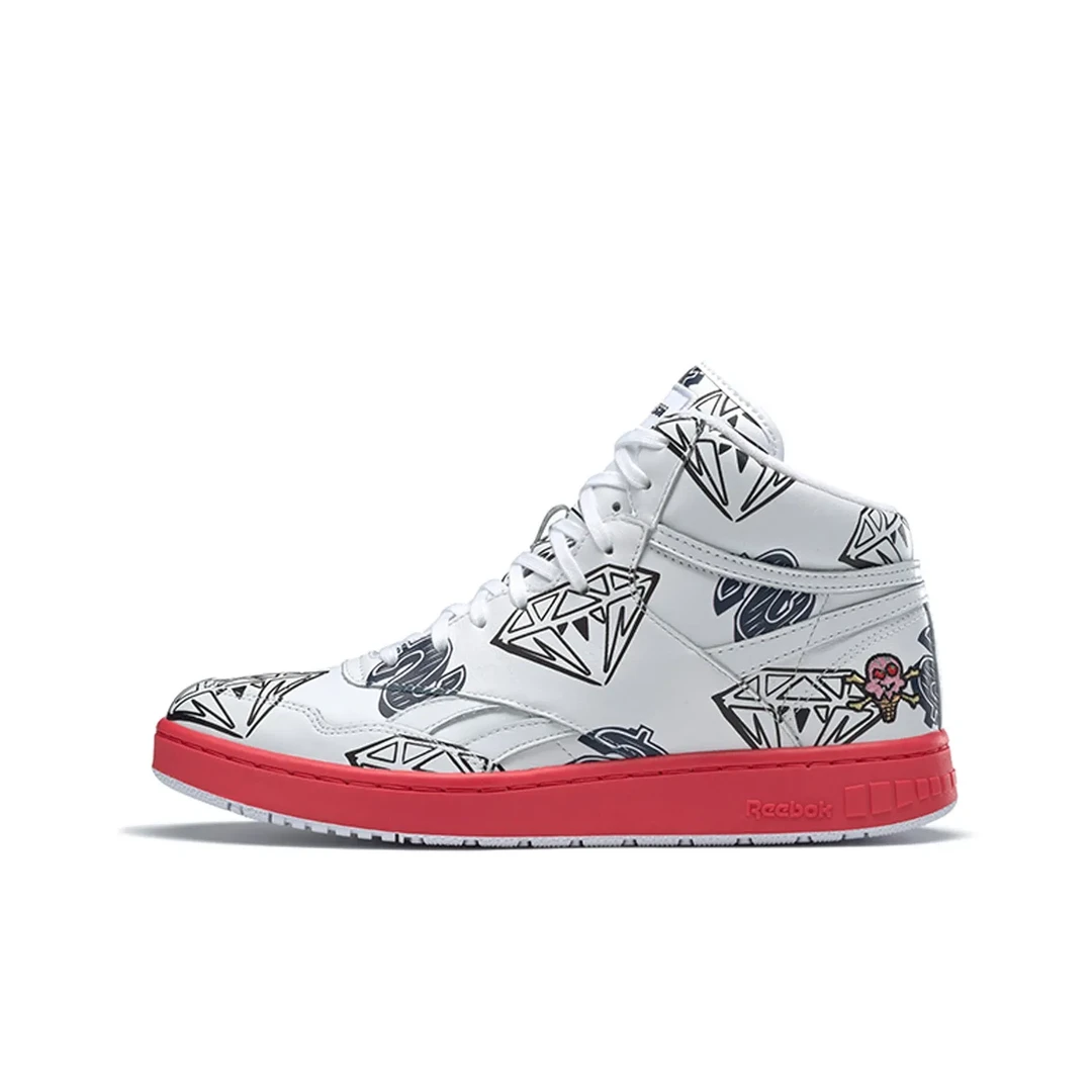 Reebok FW7501 BB 4600 Mu 复古篮球鞋 男女同款 白黑红黑