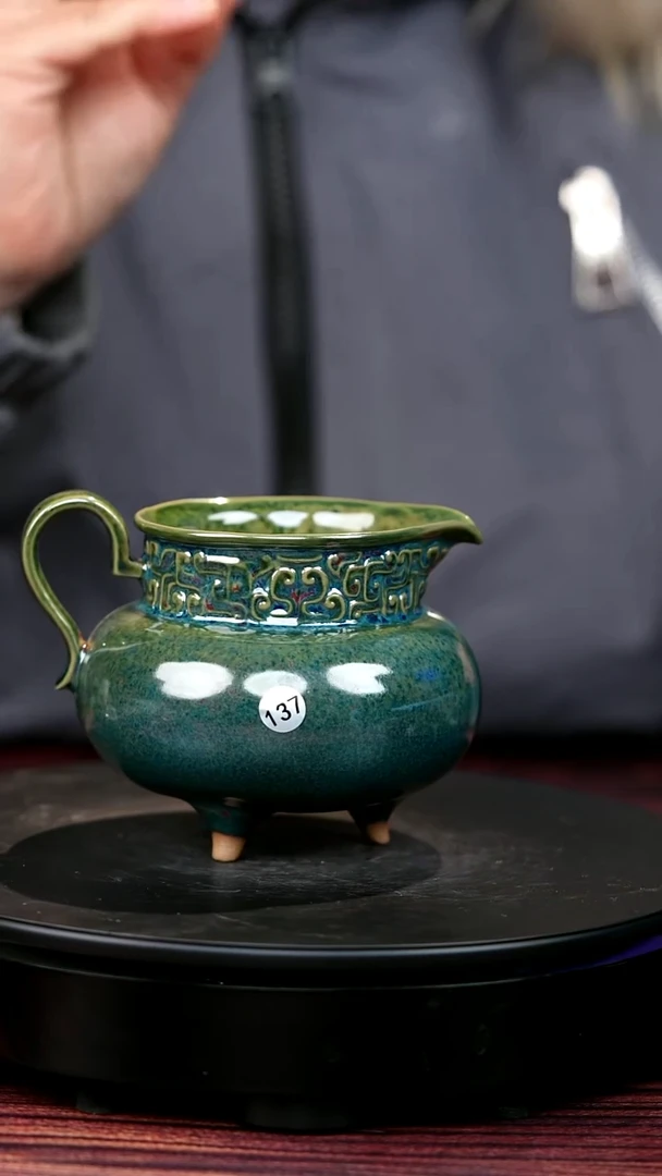 137#于大鹏一级品原矿钧瓷公道杯