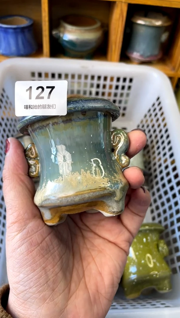 【闪购商品】陶127 内口5【喵喵团圆多肉盆】