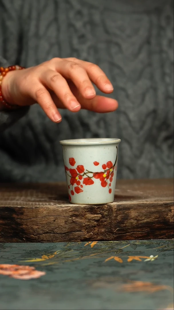 【闪购商品】杯釉下彩手工手绘同款陶器