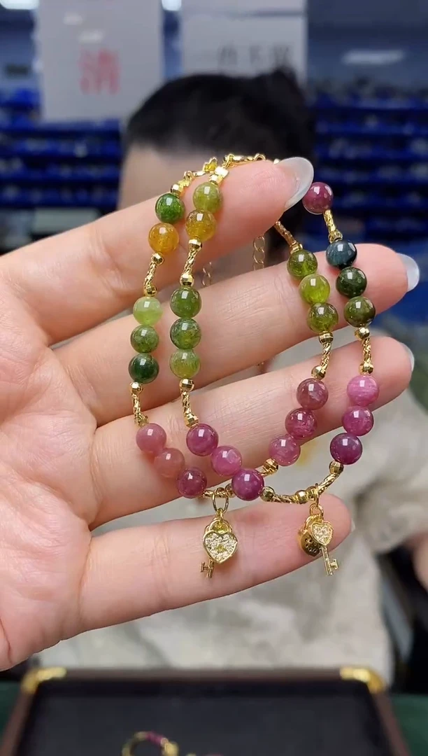 未镶嵌手链碧玺多样性发货发其一