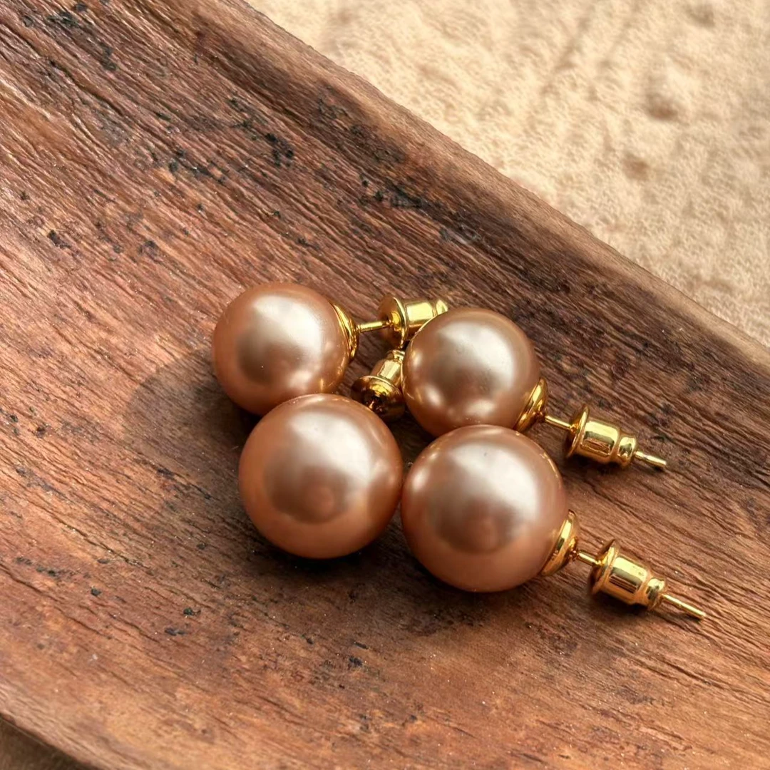 合金耳饰 SITUOO饰图小众设计款“香槟”气质复古法式简约珍珠耳饰