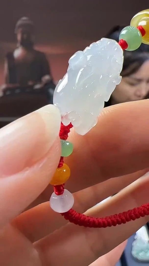 未镶嵌挂件翡翠貔貅手绳