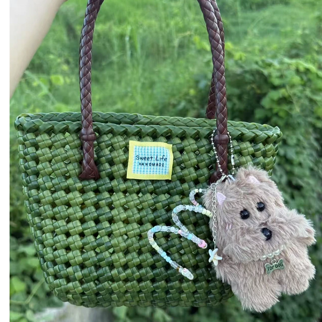 5mm扁藤条拍4斤送1斤PE裁剪篮花手工编织花盆DIY裁剪编织材料