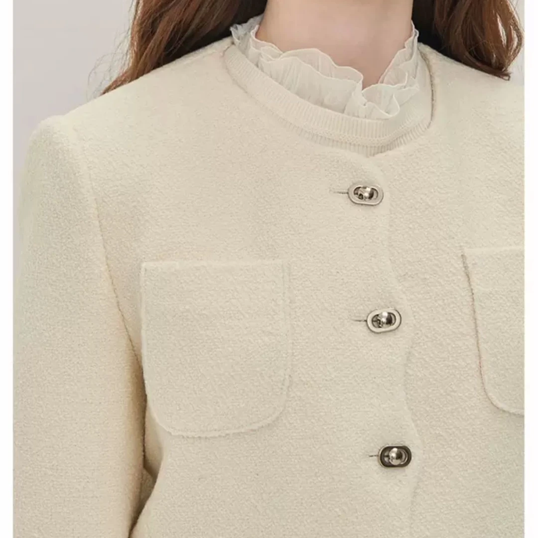 O2新款月下白茶花小香风