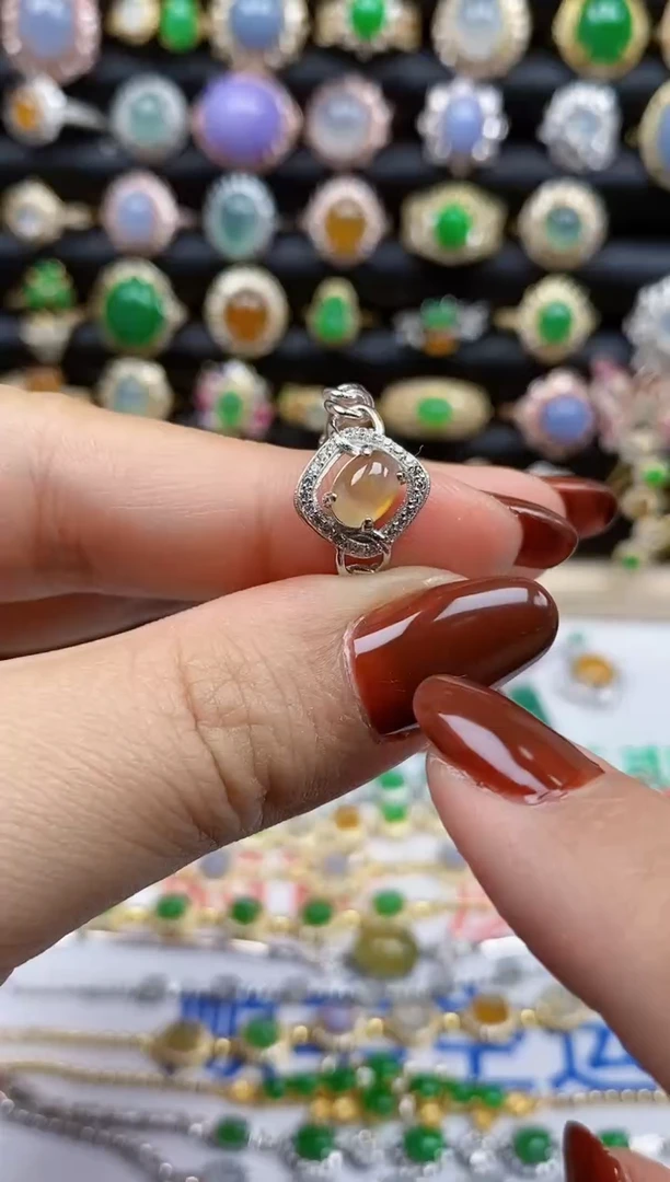 银S925镶嵌戒指翡翠2424