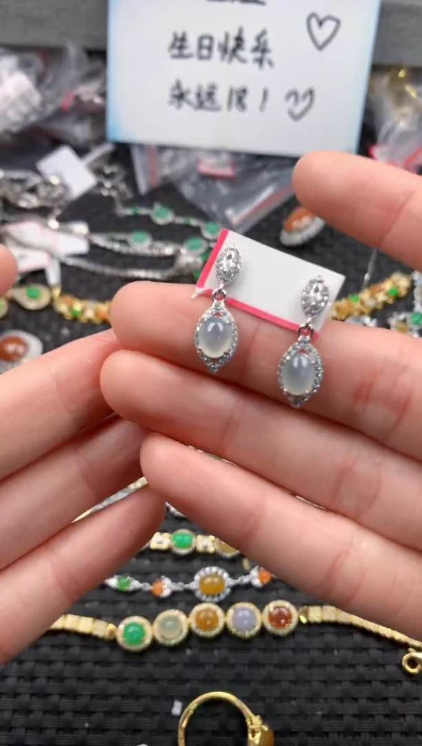 银S925镶嵌戒指翡翠666   7