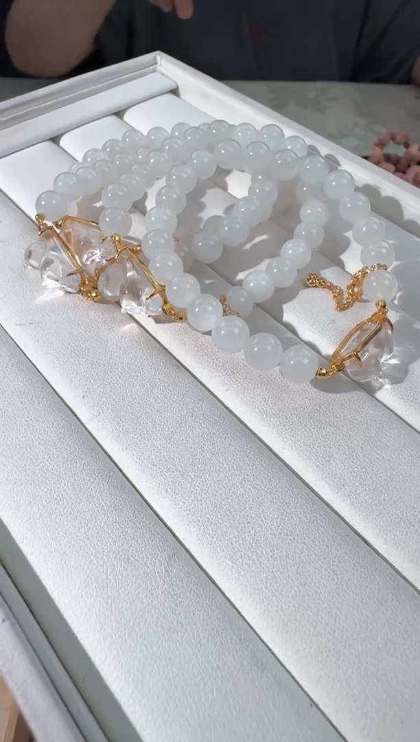 手链银S925镶嵌和田玉羊脂白猫猫款发货多样性发其一