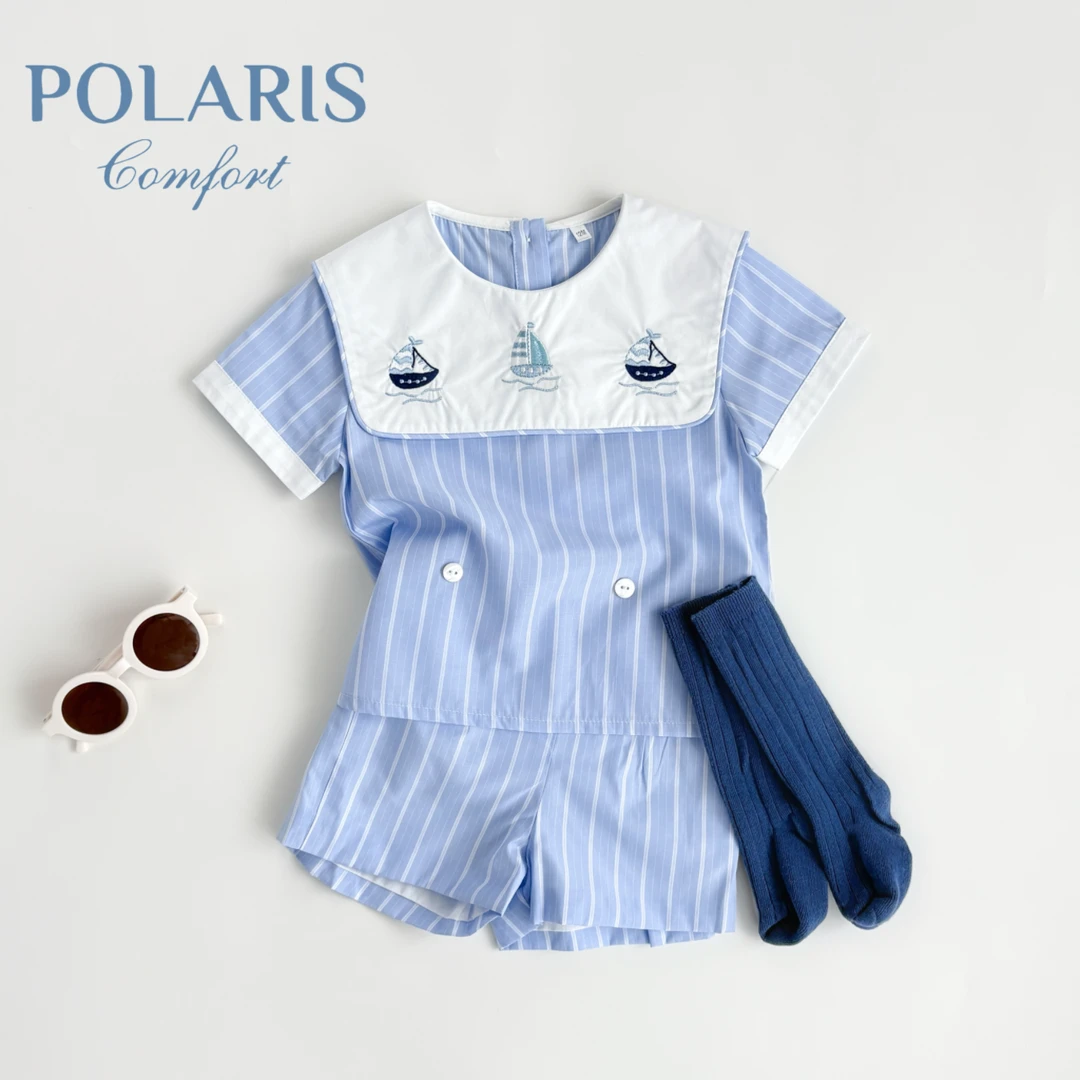 POLARIS | 小帆船 | 夏季宝宝套装夏日儿童穿搭宝宝夏天薄款上衣