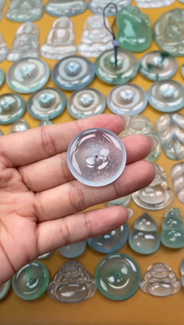 吊坠(不含链)未镶嵌翡翠24 平安扣 29.7 5.8