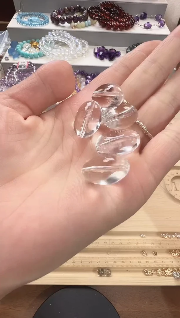 未镶嵌珠宝半成品水晶E***e天然白水晶随型