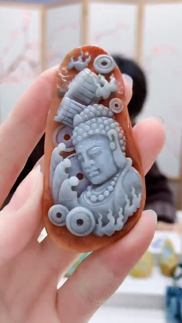 未镶嵌定制翡翠5145ry-毛货挂件60