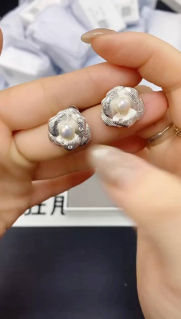 未镶嵌耳饰淡水珍珠ed1042