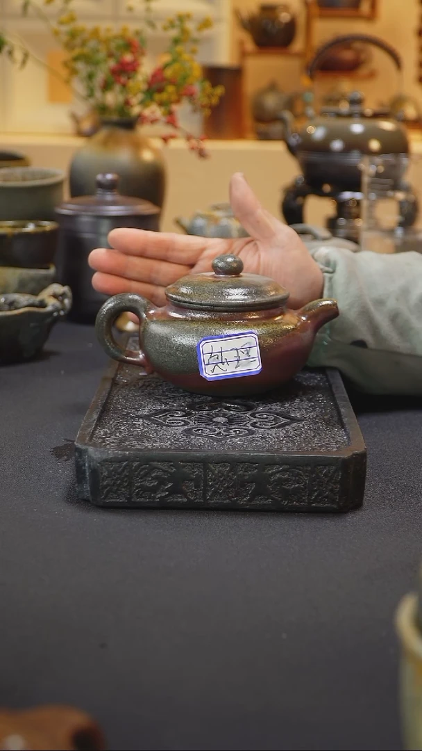 茶壶紫砂纯自然紫砂柴烧