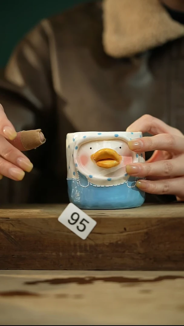 【闪购商品】瓷片设计师手作款 落单系列 咖啡杯