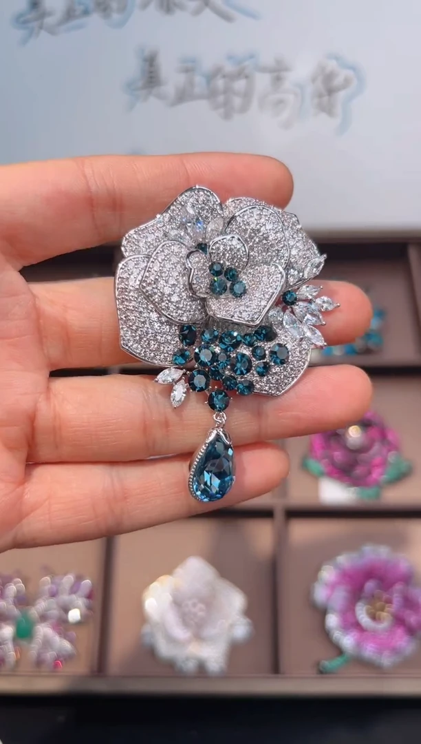 锆石铜合金31433时尚胸针