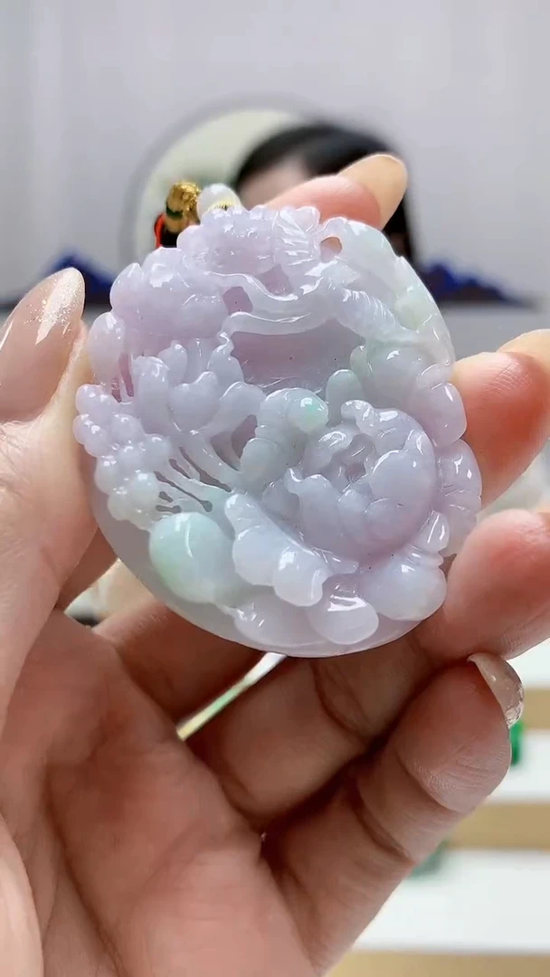 未镶嵌定制翡翠4852MM-毛货挂件51