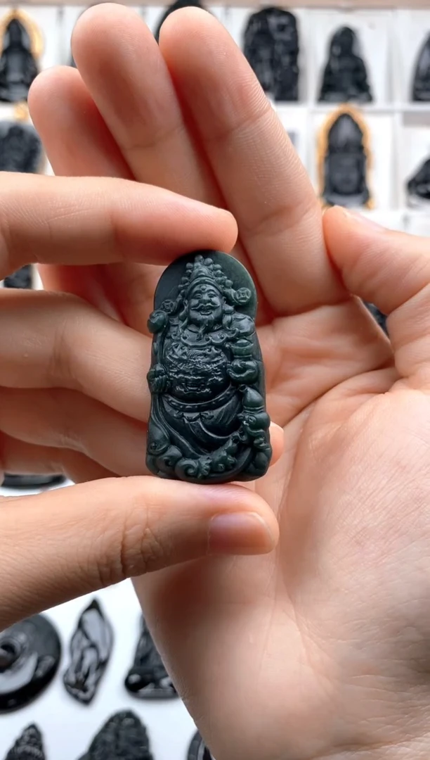 未镶嵌定制翡翠文财神