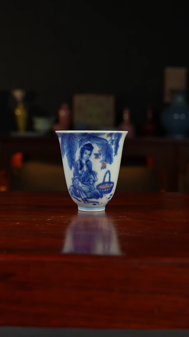 祖传窑西施采樱图闻香杯
