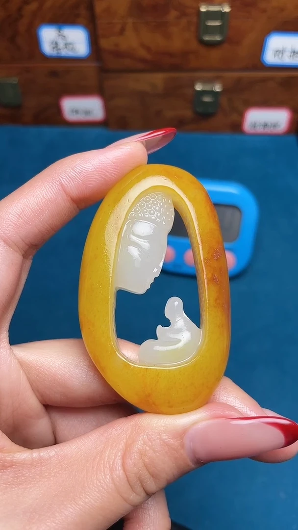 和田玉未镶嵌挂件和田玉