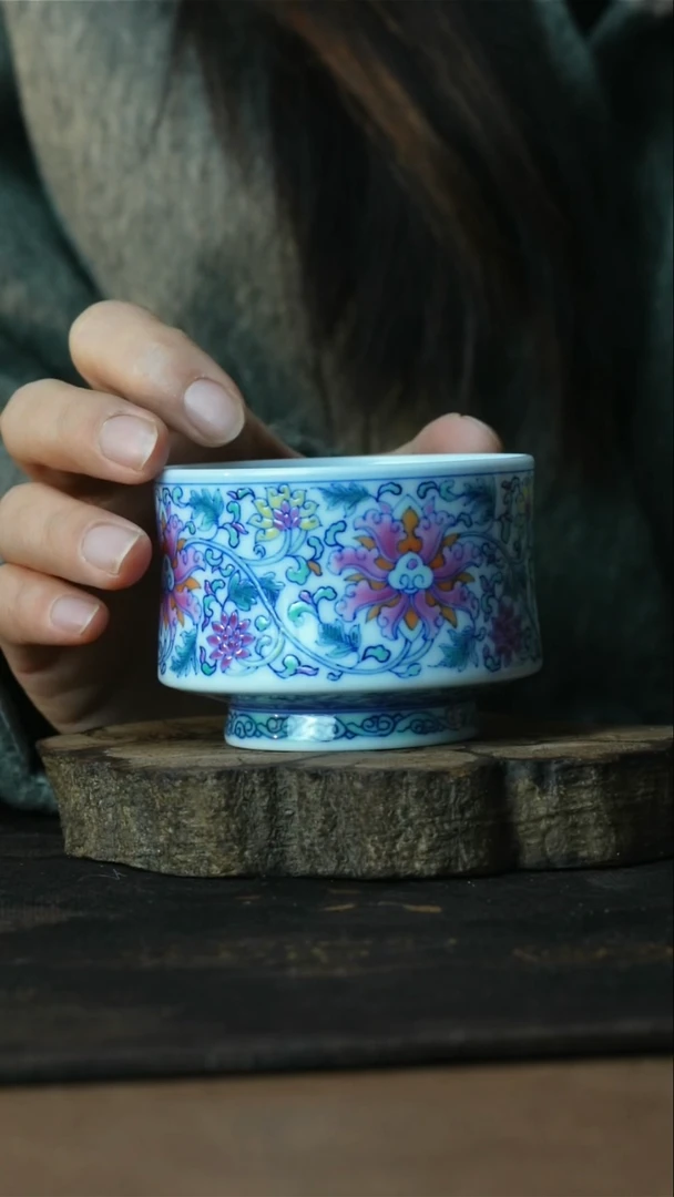 【闪购商品】杯景德镇陶瓷善听斗彩