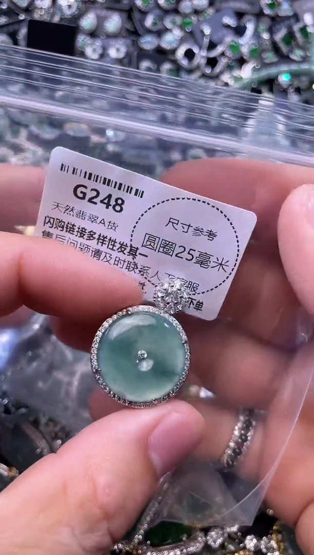 翡翠未镶嵌颈饰G248吊坠