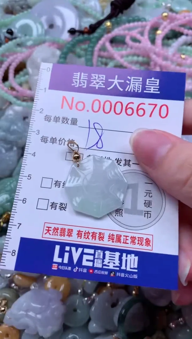 翡翠未镶嵌吊坠(不含链)6670