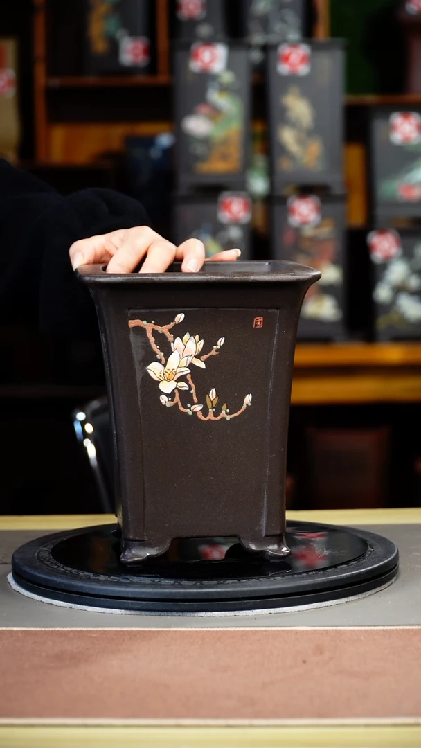 紫砂花盆紫砂花盆