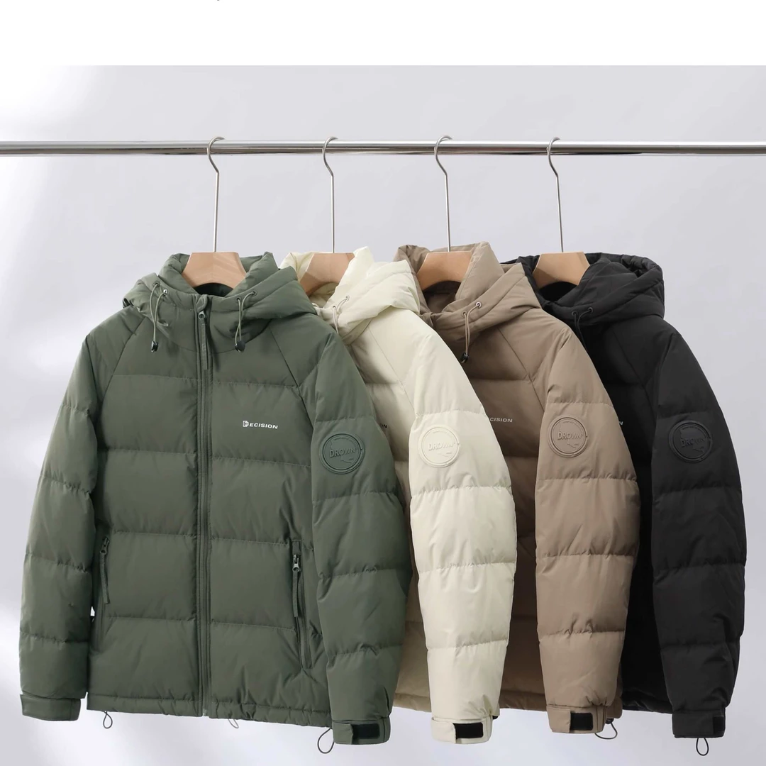 国标90绒连帽羽绒服【实体店上新】2025冬季简约轻盈保暖羽绒外套