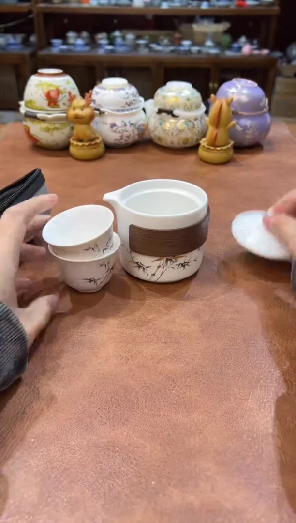 真的很便宜会开片的旅行茶具