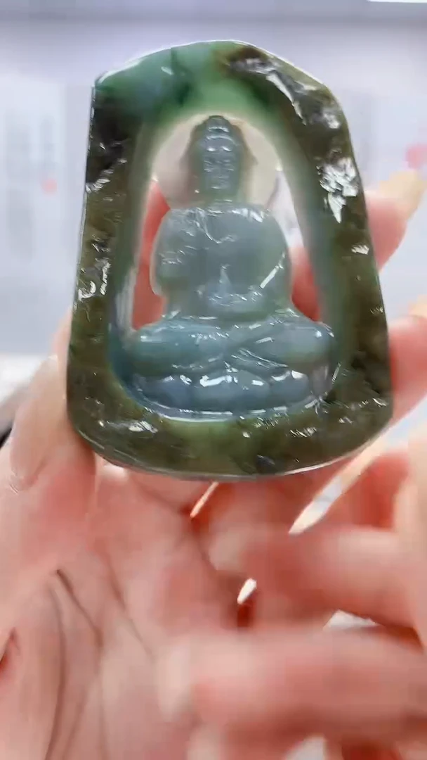 未镶嵌定制翡翠4957lr-毛货挂件13
