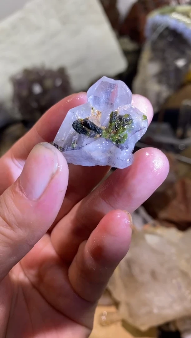 未镶嵌珠宝半成品水晶30号晶簇绿帘花园