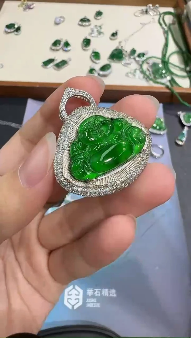 颈饰银S925镶嵌翡翠X1025-886-405