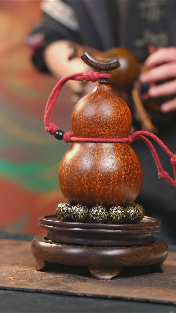 【闪购商品】YQ162大漆酒葫芦不包手串及旋转底座