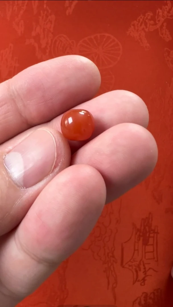 【闪购商品】南红玛瑙珠子未镶嵌柿子红8*9老型单珠