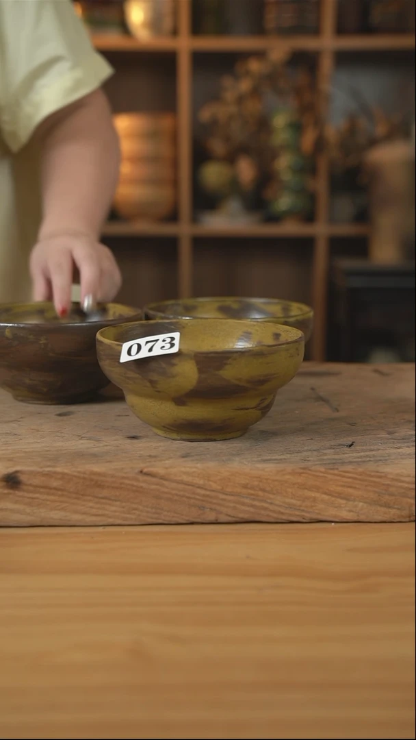 073酸菜色系列的6英寸葫芦面碗1个