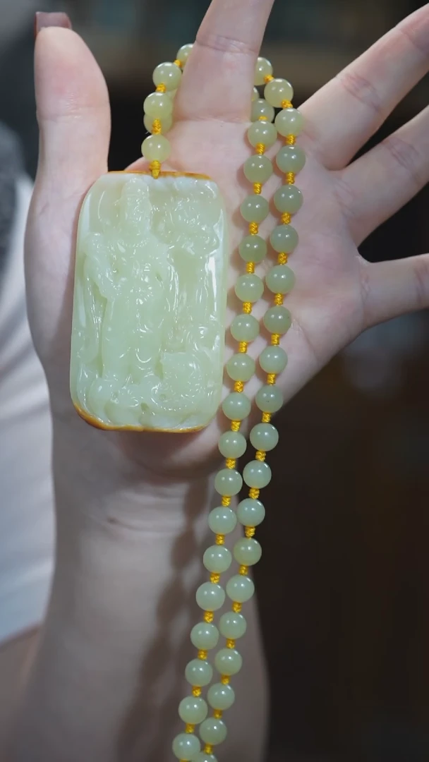 颈饰未镶嵌和田玉大势至