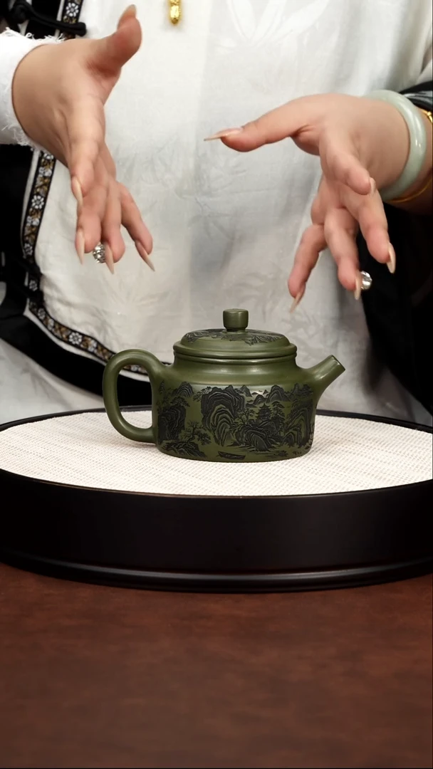 茶杯紫砂宜兴紫砂 绿泥德中