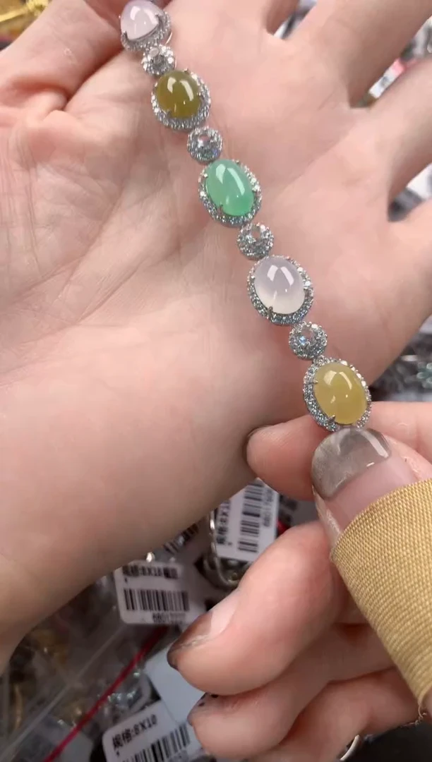 银S925镶嵌戒指翡翠555  8