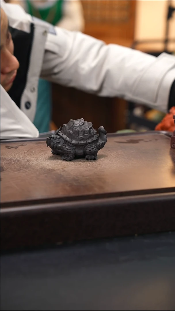 紫砂茶宠?****.紫砂黑八下