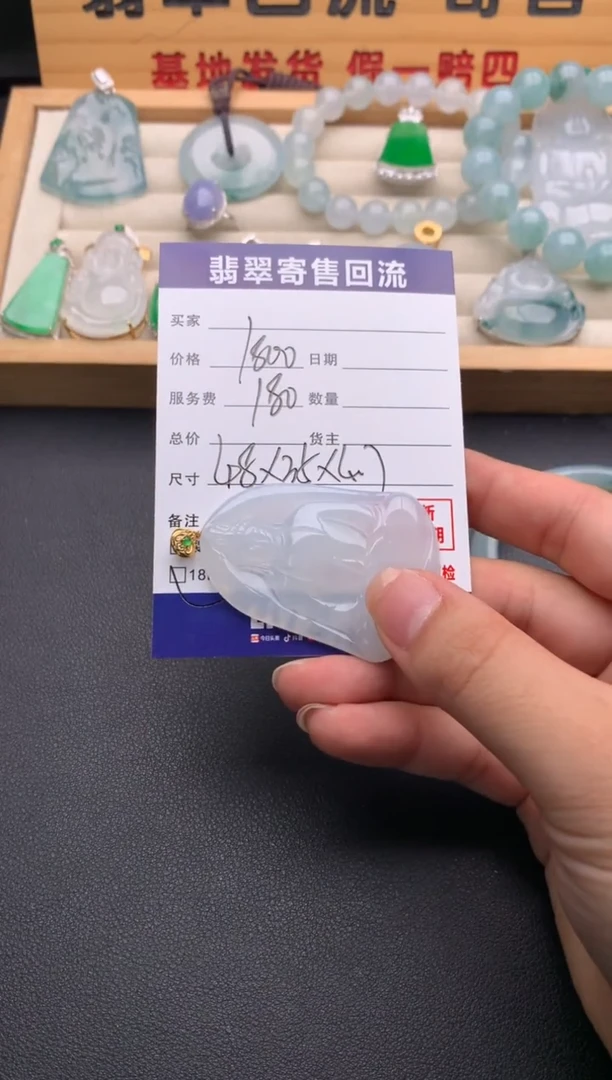 翡翠18K金镶嵌颈饰10137561