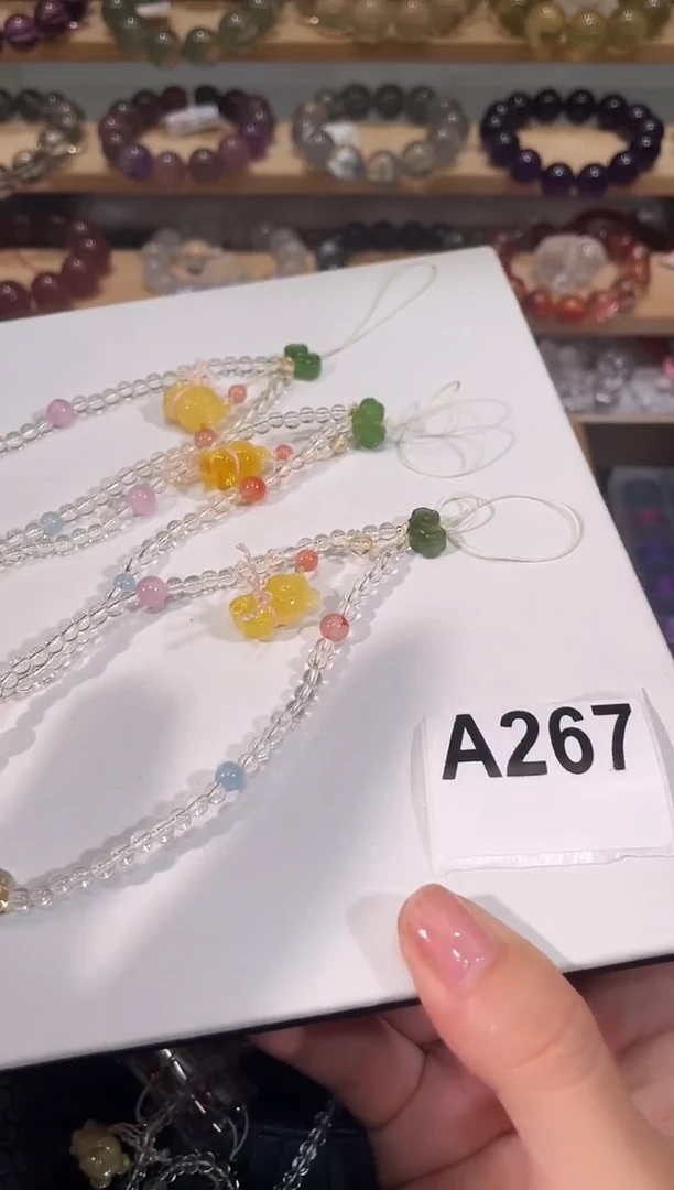 水晶手链未镶嵌A267小熊水晶DIY钥匙扣多样性发一