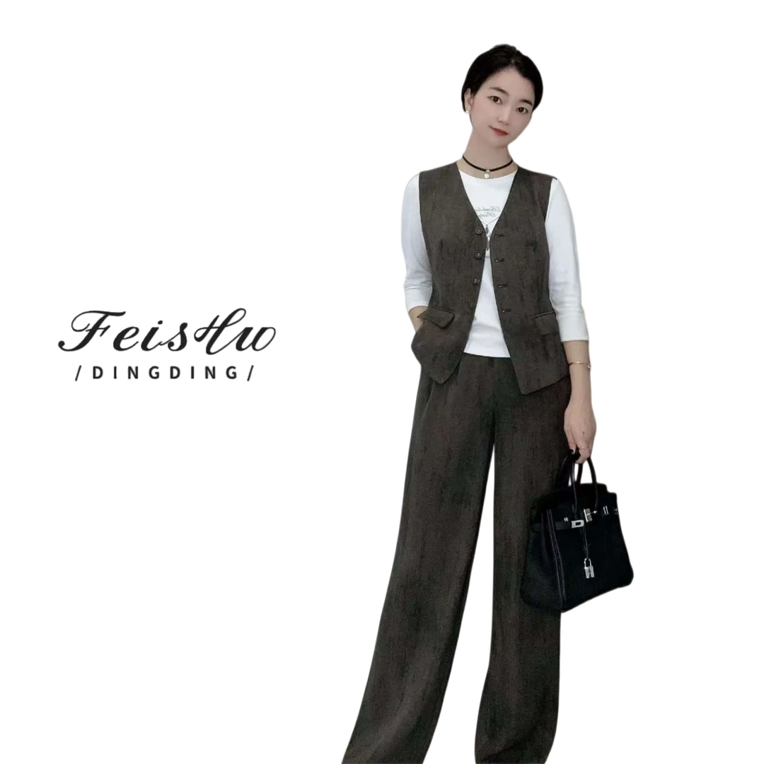 T662时尚套装休闲风网红时尚INS风气质通勤背心