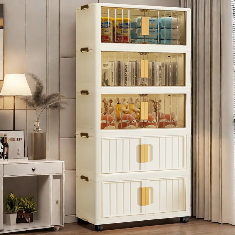 【拍四发五】内嵌55面宽D1多层整理收纳柜送顶盖送万向轮到手五大层