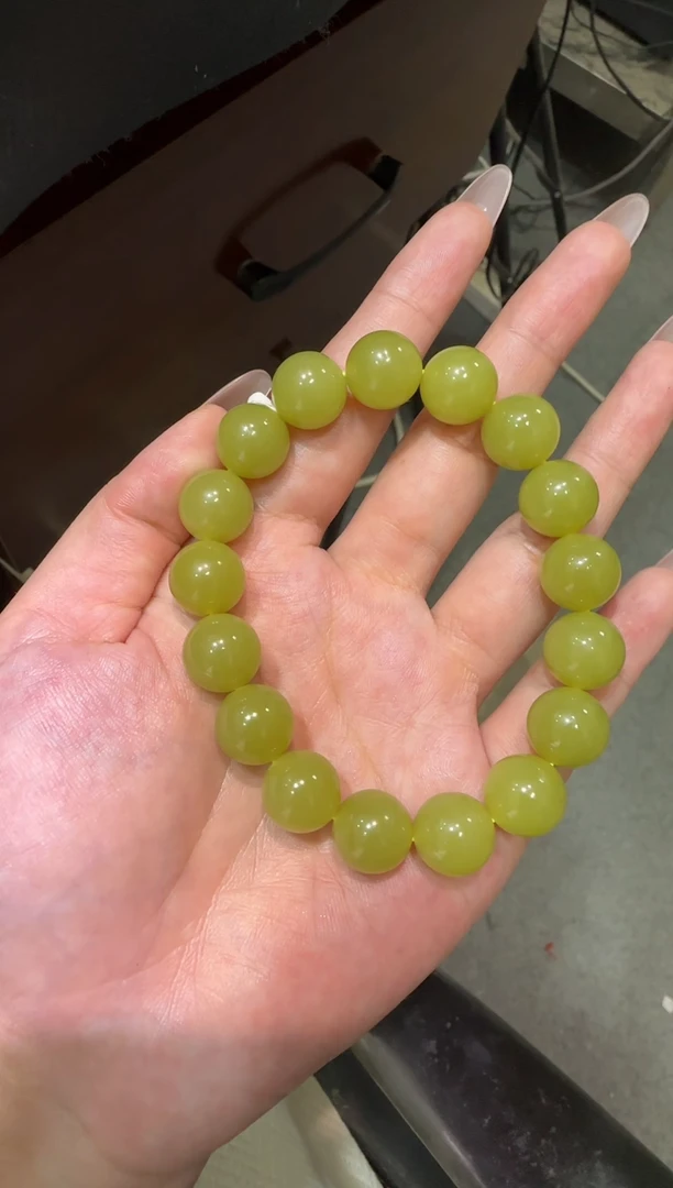 未镶嵌手串和田玉若羌料黄口手串（产地直发）