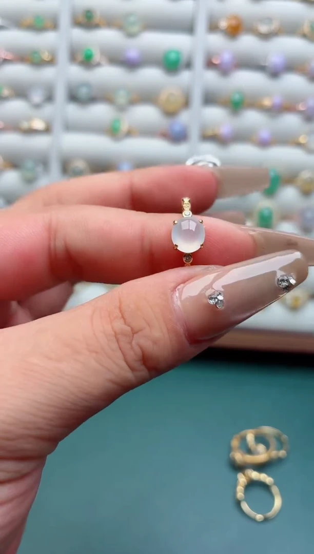 银S925镶嵌戒指翡翠.