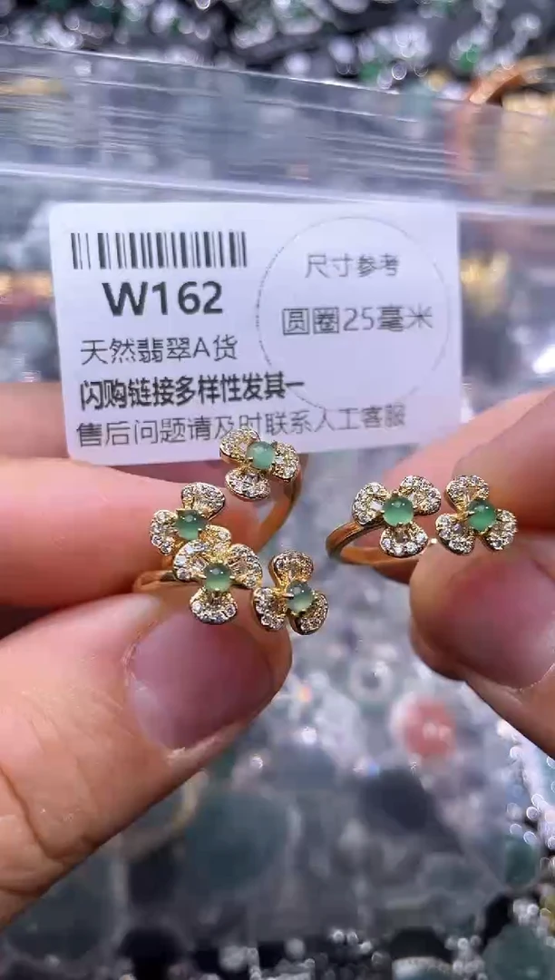 【闪购商品】翡翠颈饰未镶嵌W162戒指 多样性发其一