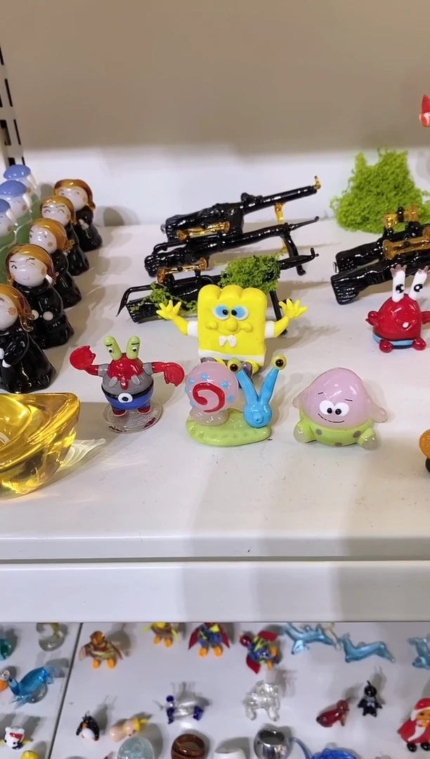 琉璃手工艺品4个摆件